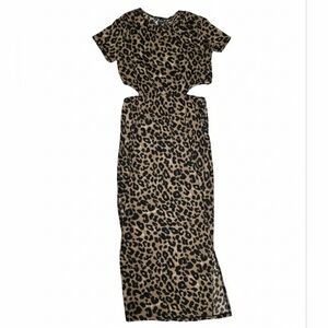 Leopard Print Maxi Dress size M